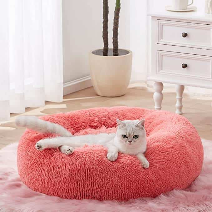 SunStyle Home Soft Plush Round Pet Bed