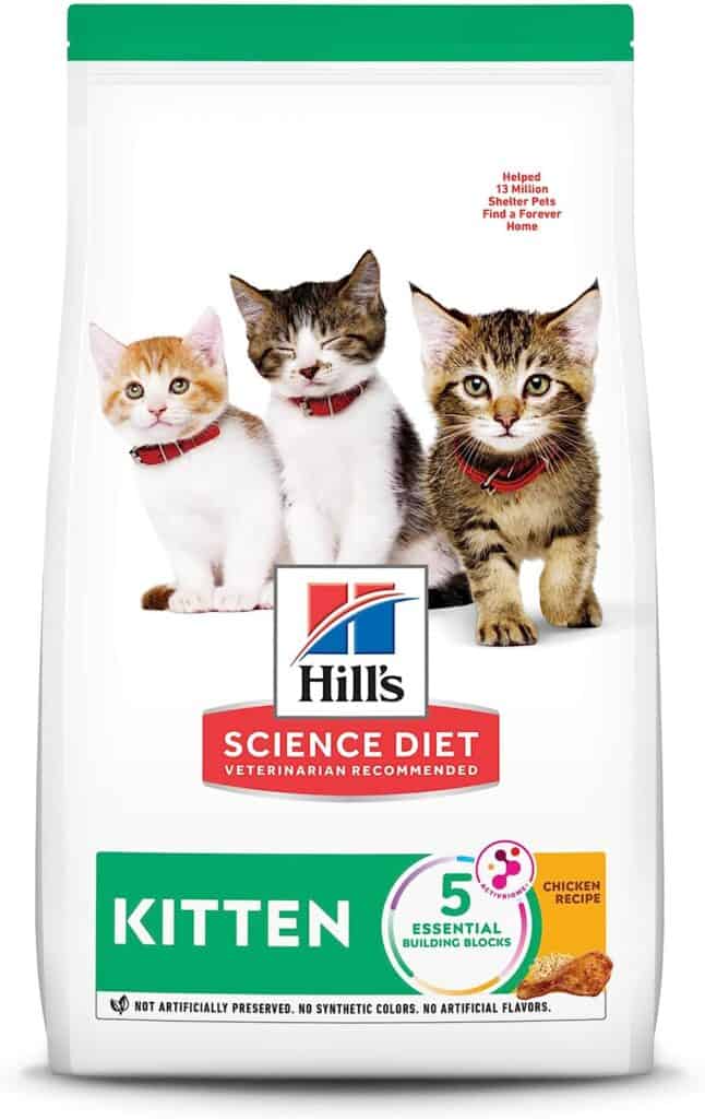 Hill's Science Diet Dry Cat Food, Kitten, Chicken Recipe, 7 lb. Bag