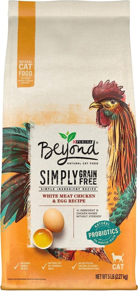 Purina Beyond Grain Free, Natural Dry Cat Food, Grain Free White Meat Chicken & Egg Recipe - 5 lb. Bag